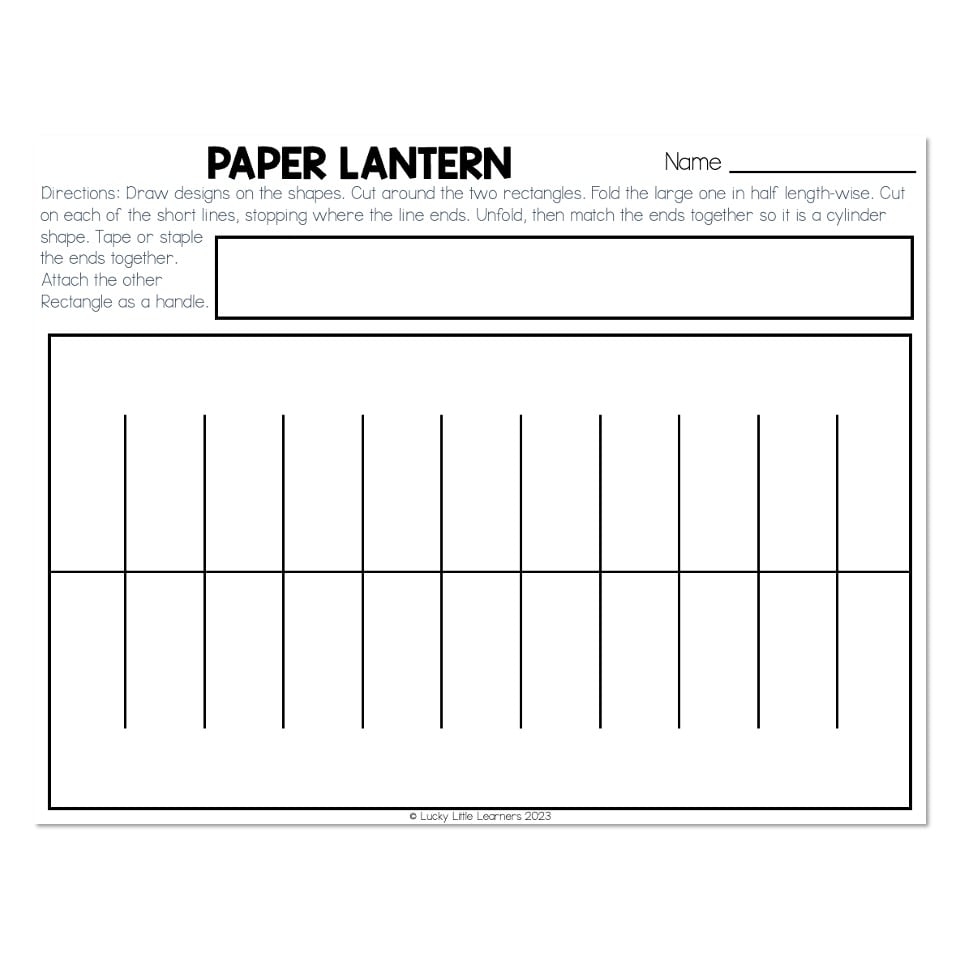 Lunar New Year Printable Chinese Paper Lantern Lucky Little 