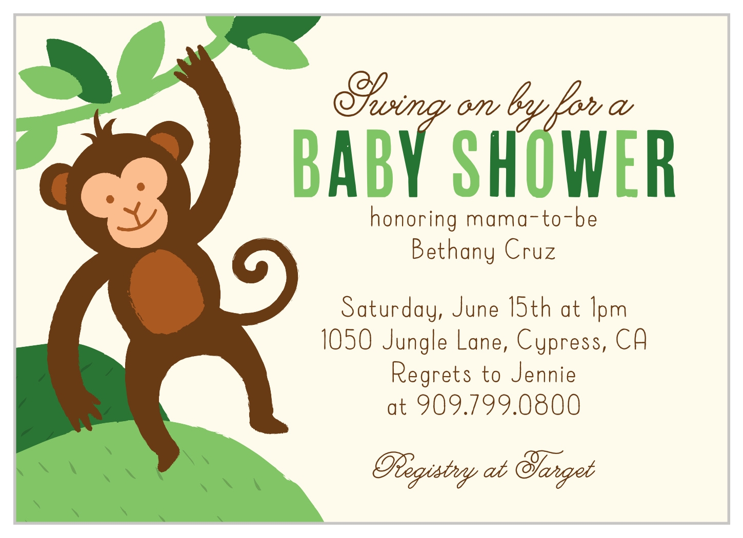 Magical Monkey Baby Shower Invitations By Basic Invite Magical Monkey Baby Shower Invitations By Basic Invite
