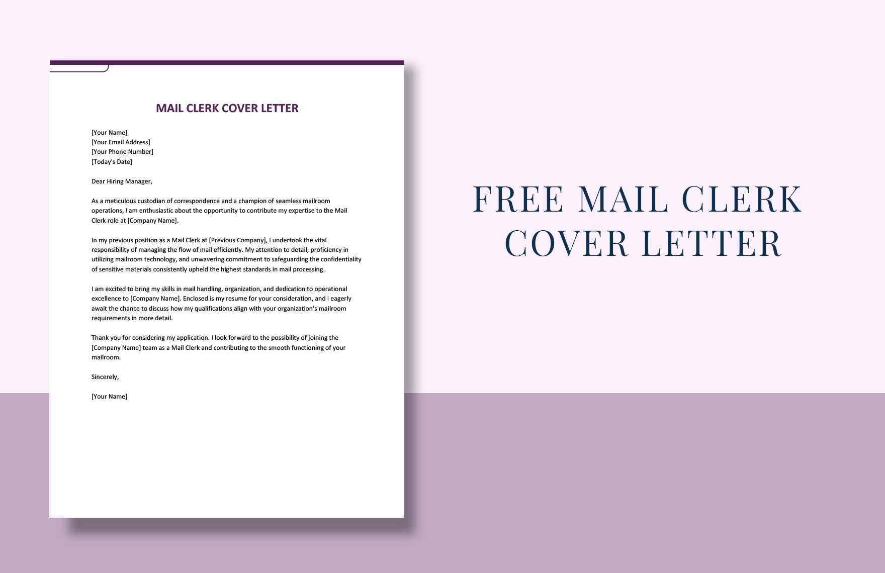 Free Printable Mailroom Template