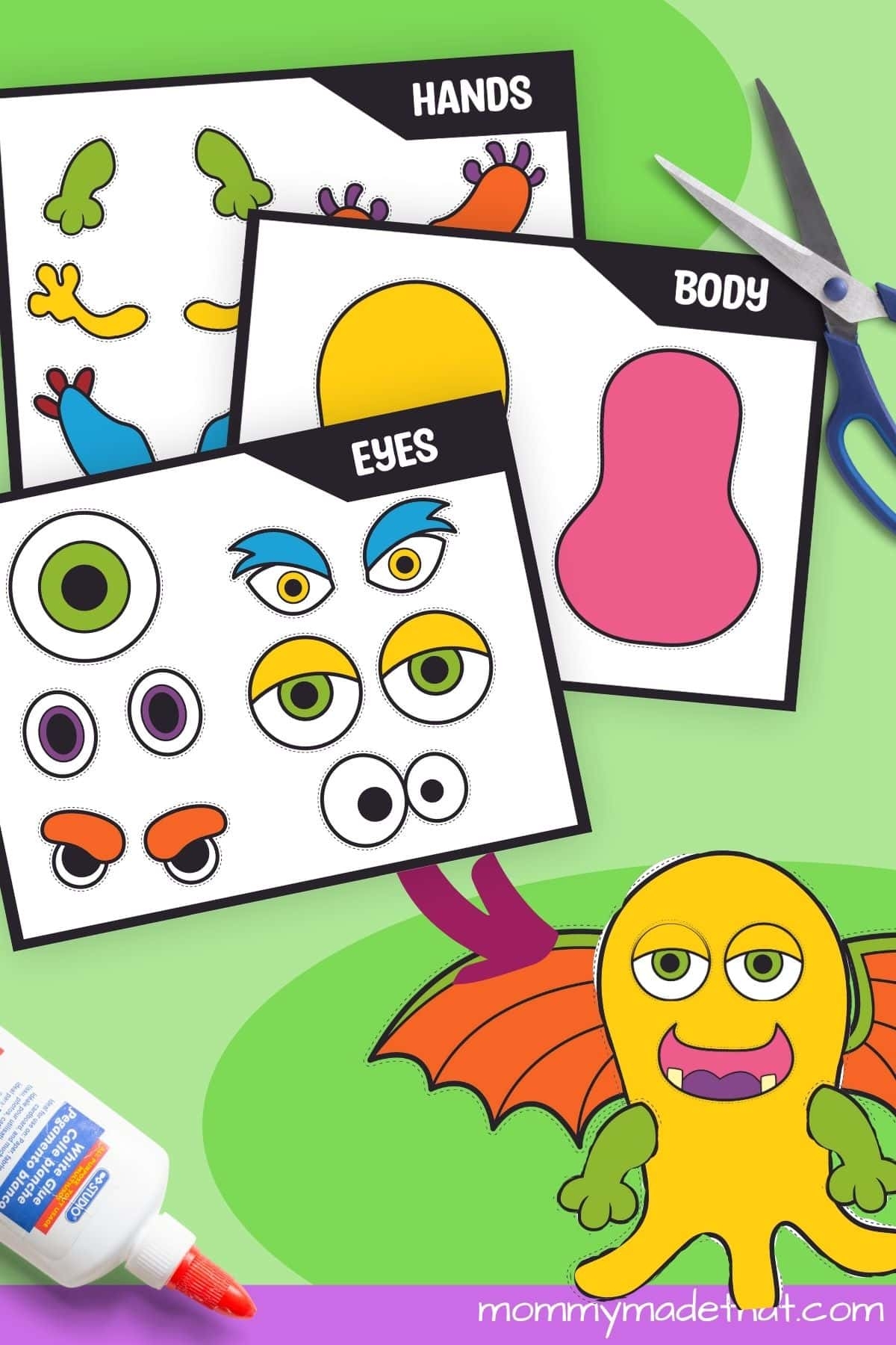 Make A Monster Printable Template Make A Monster Printable Template