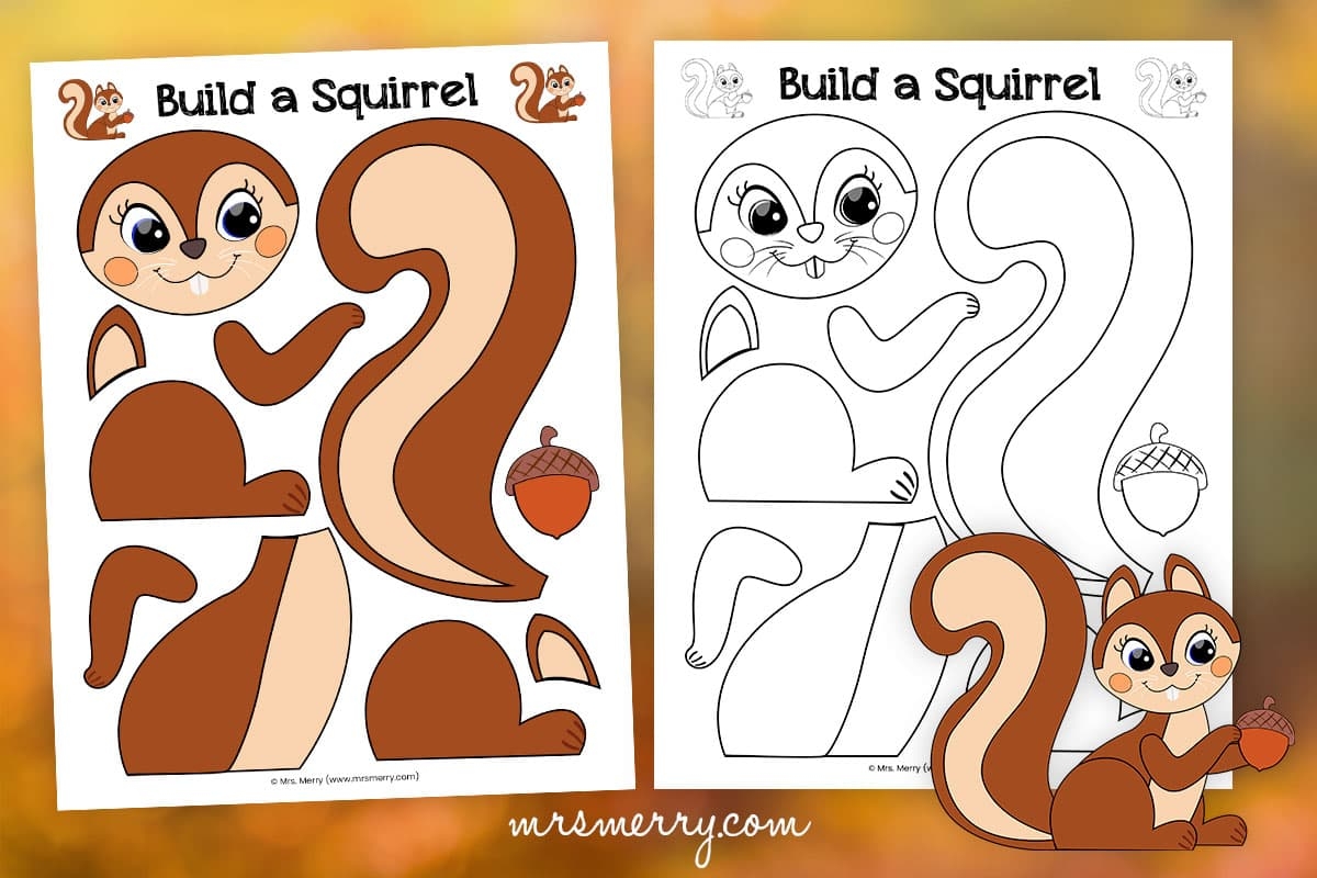 Free Printable Printable Squirrel Template