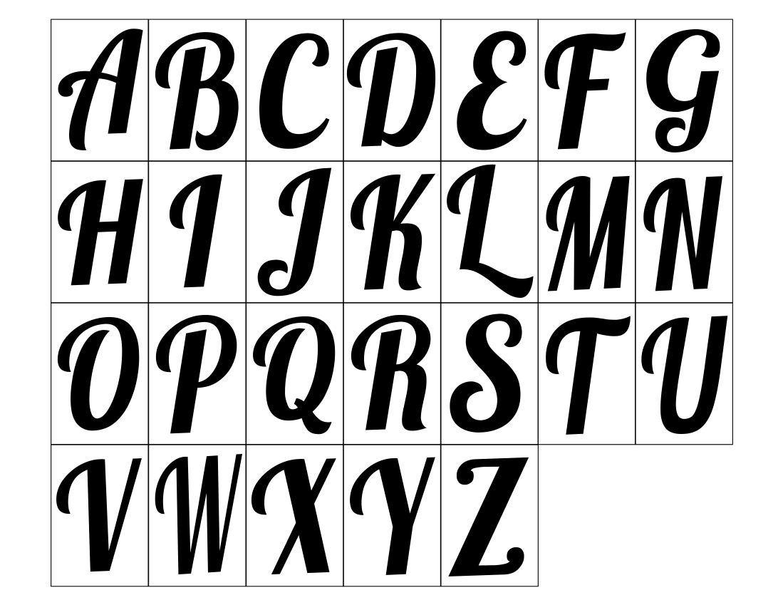 Free Printable Scroll Saw Letter Templates