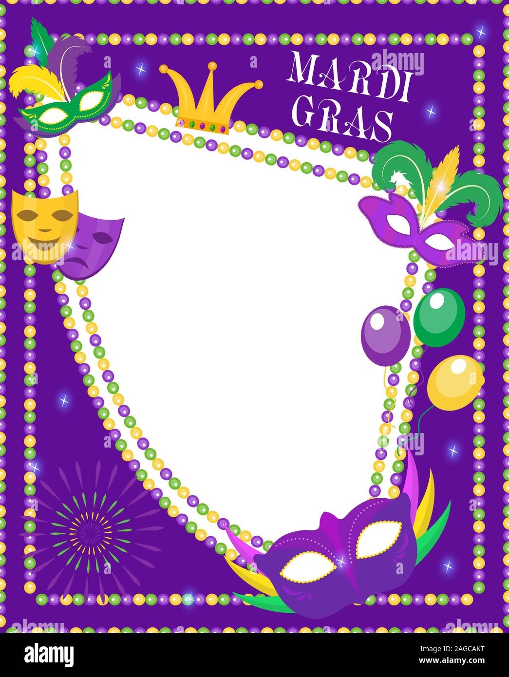 Free Printable Mardi Gras Template