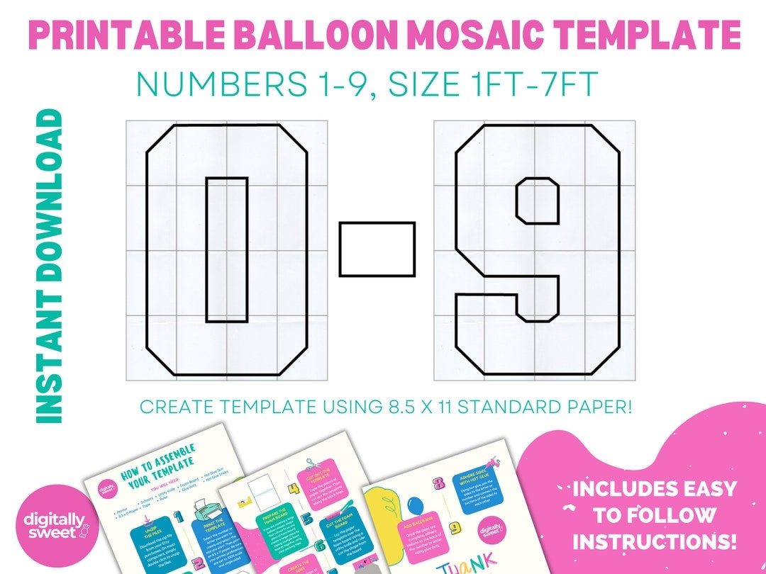 Free Printable Marquee Number Template