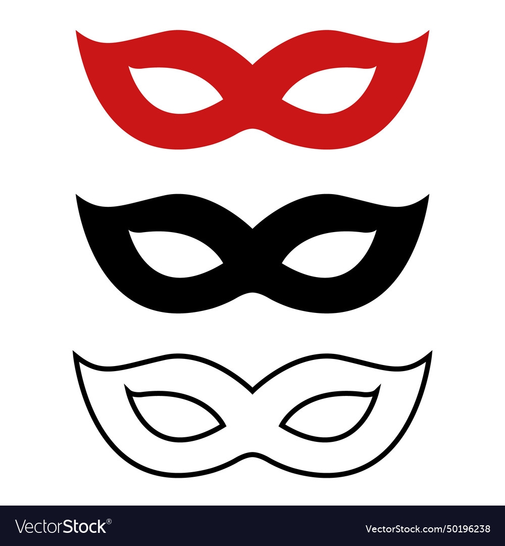 Mask Icon Thief With Eye Slit Symbol Royalty Free Vector