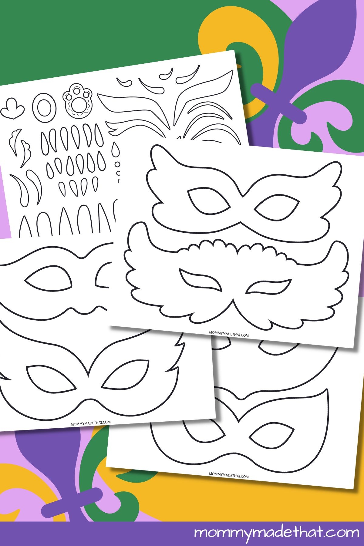 Masquerade And Mardi Gras Mask Templates Free Printables 