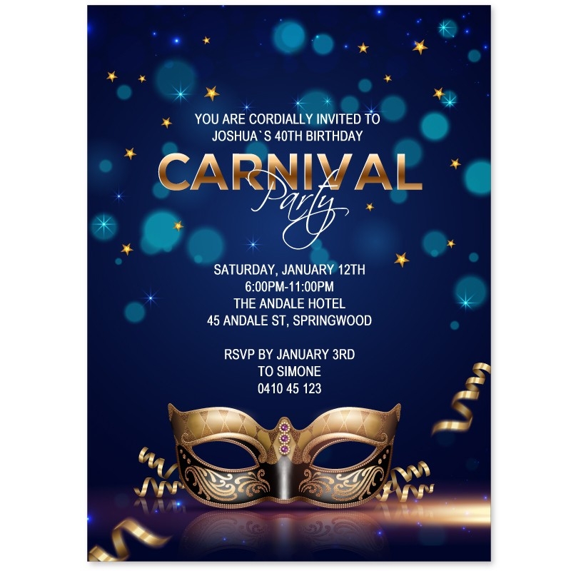 Free Printable Masquerade Invitations Template