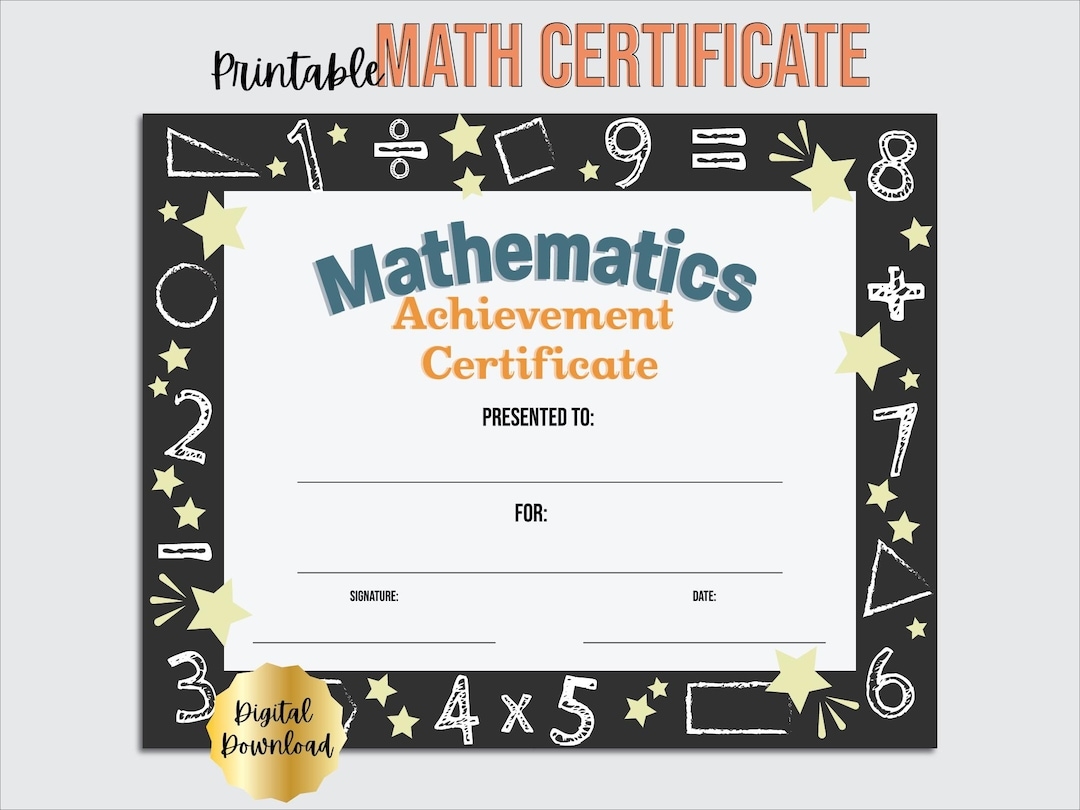 Free Printable Mathematician Award Templates