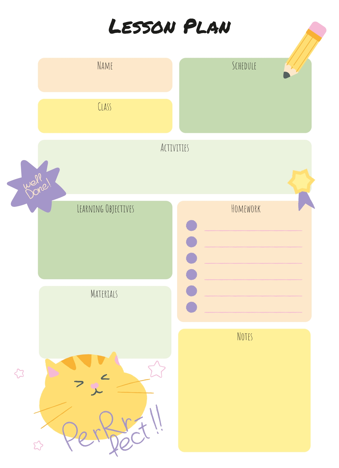 Free Printable Marzano Lesson Plan Template