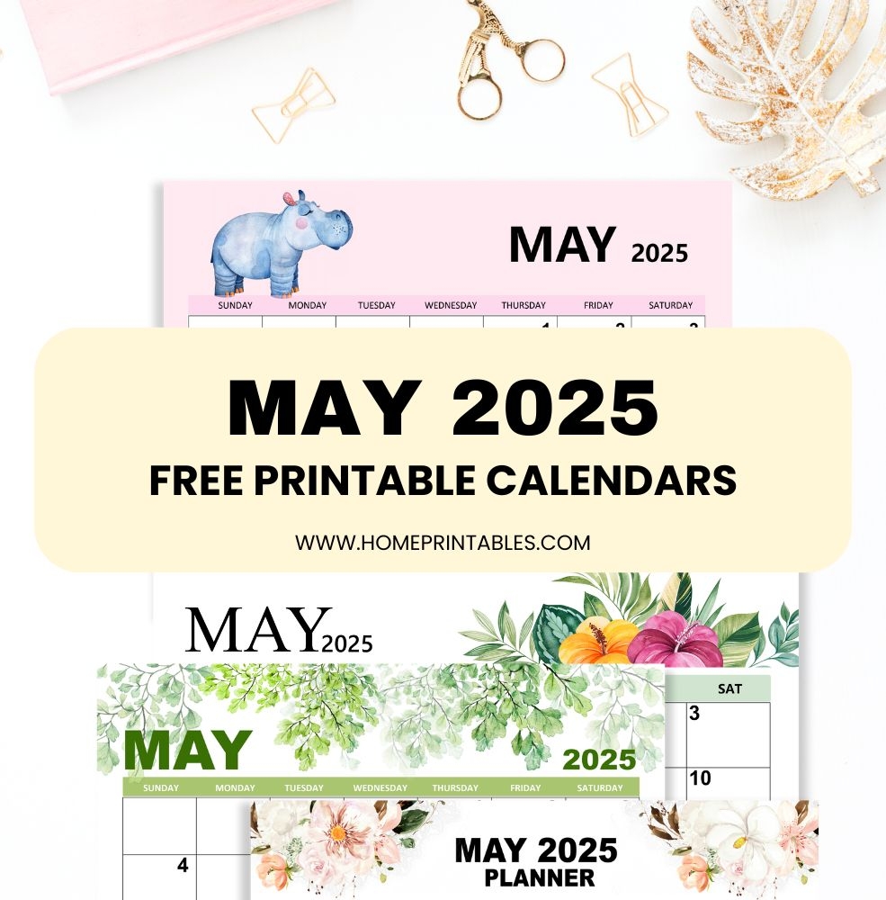 May 2025 Calendar Free Printables 35 Best Templates 