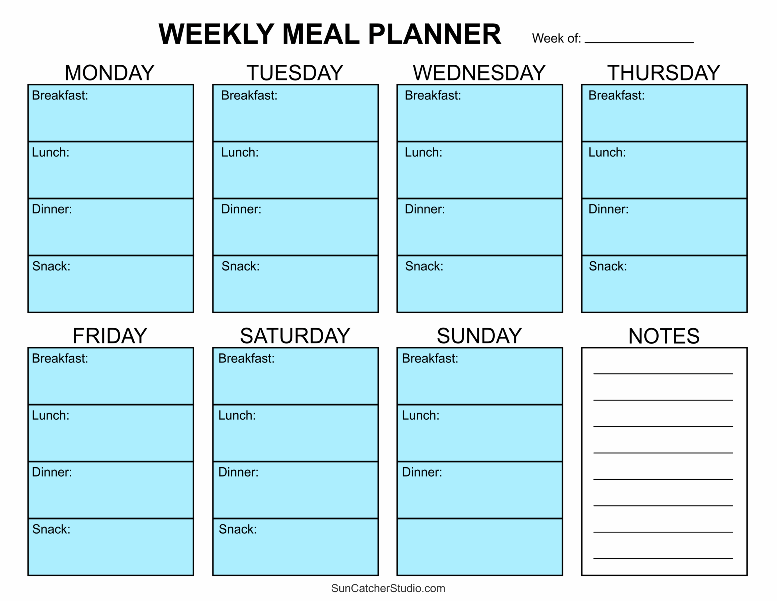 Meal Planners Printable Weekly Menu Templates PDF Free Printables Monograms Design Tools Patterns U0026 DIY Projects