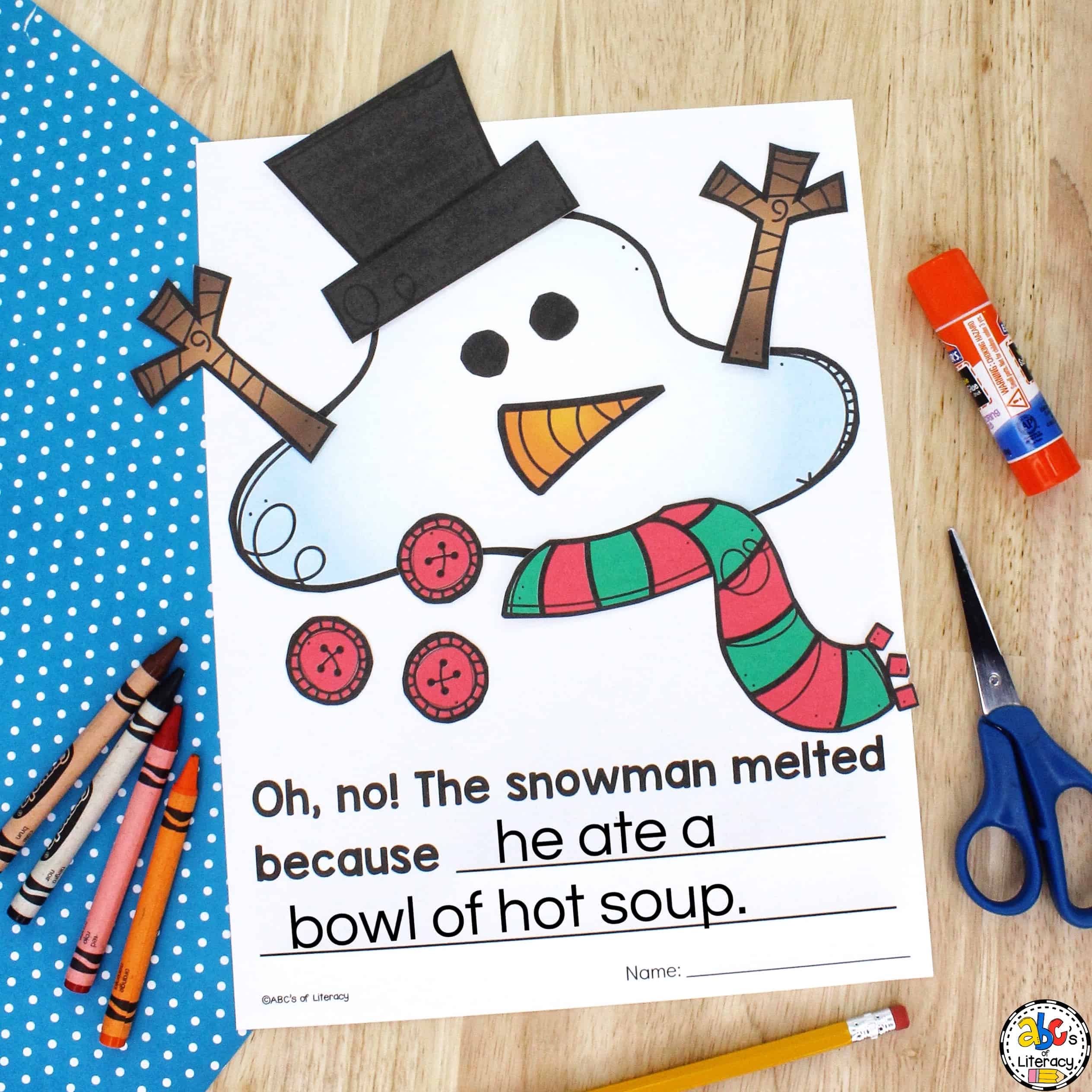 Melted Snowman Craft U0026 Writing Activity