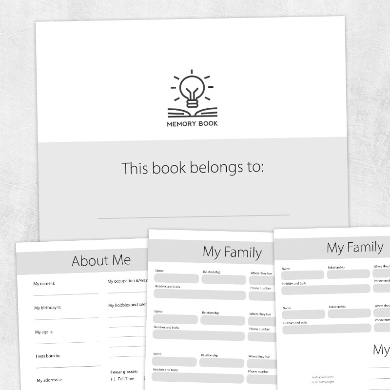 Memory Book Template Adult And Pediatric Printable Resources For Memory Book Template Adult And Pediatric Printable Resources For