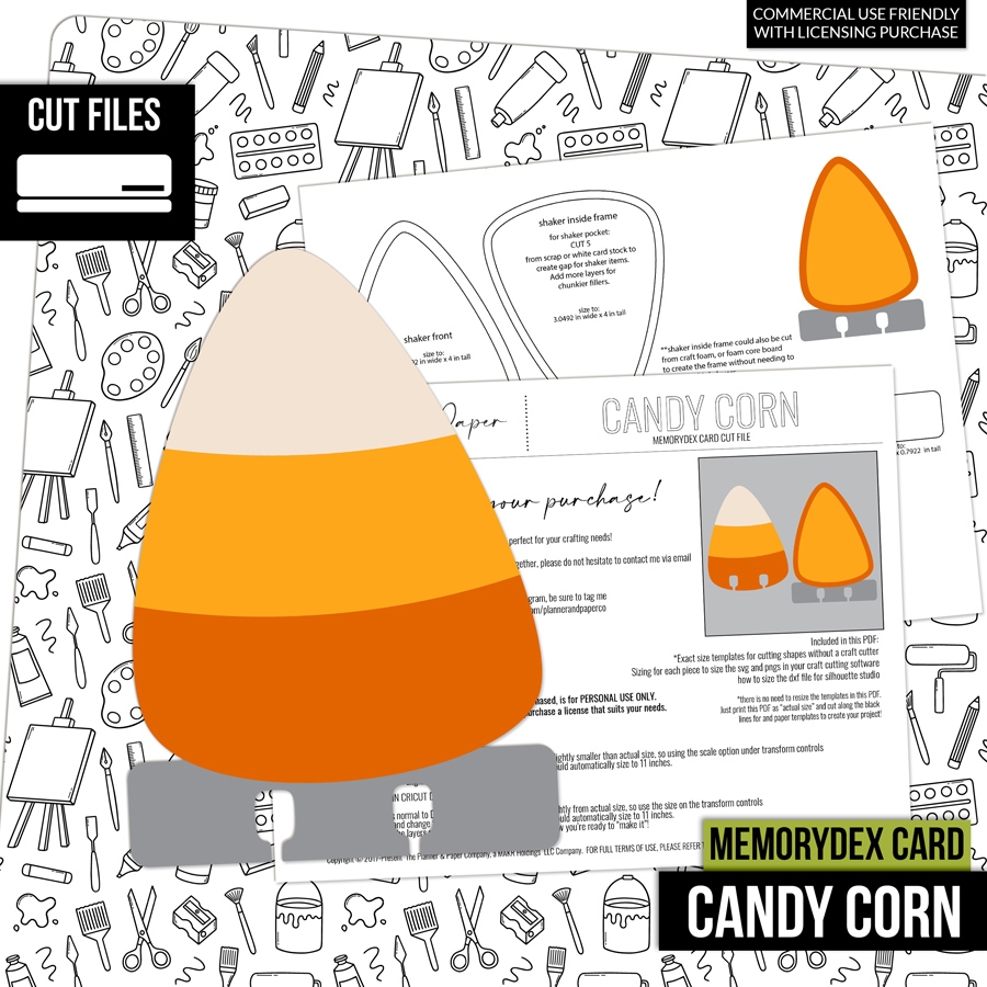 MEMORYDEX Candy Corn MemoryDex Paper Piecing Digital Die Cut File
