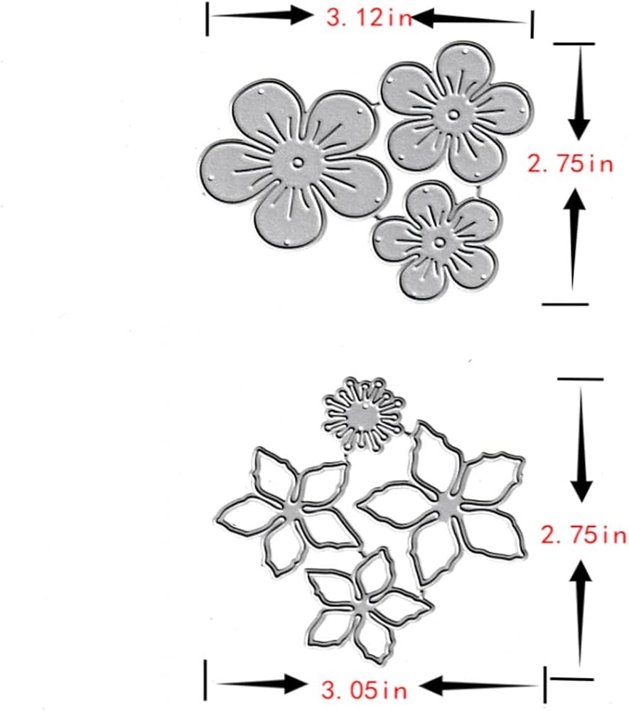 Metal 3D Rose Flower Spring Summer Die Cuts Flower Leaves Cutting Dies Embossing Stencils Template Mould For Card Making Decoration And DIY 