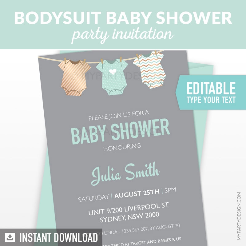 Free Printable Onesie Invitation Template