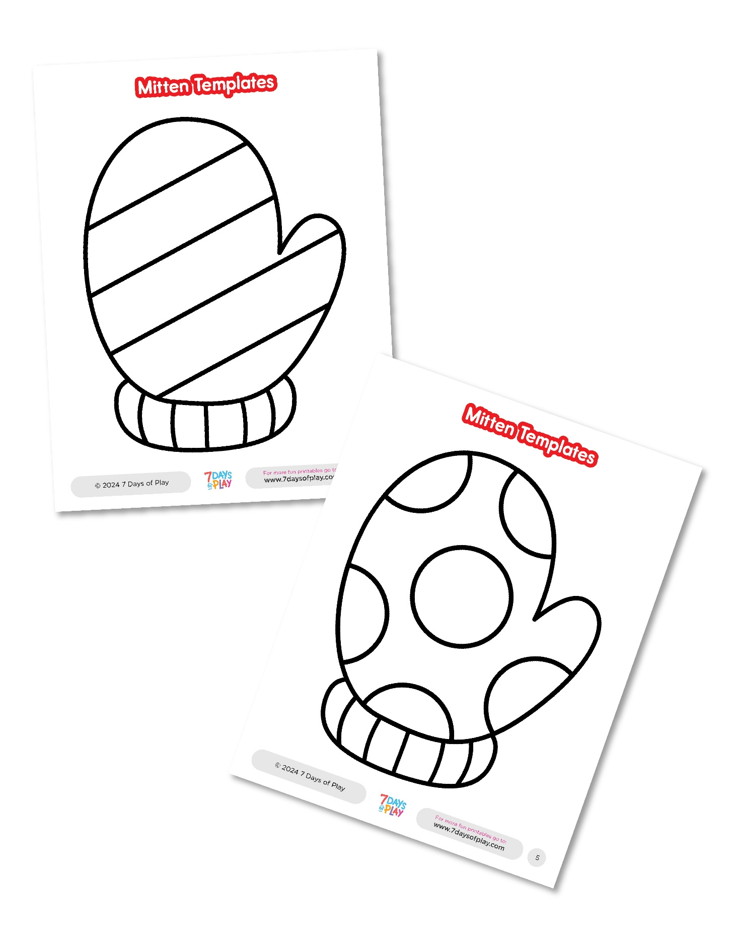 Mitten Templates Free Printable 7 Days Of Play Mitten Templates Free Printable 7 Days Of Play