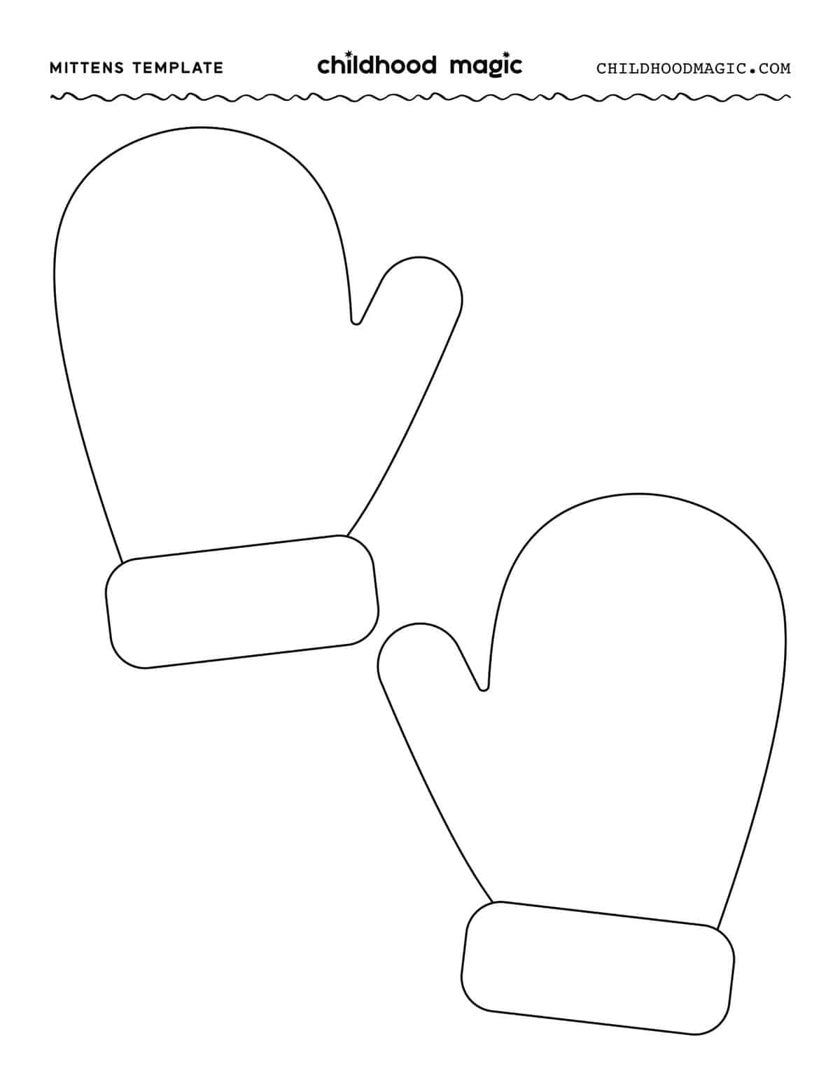 Free Printable Mitten Template Pdf