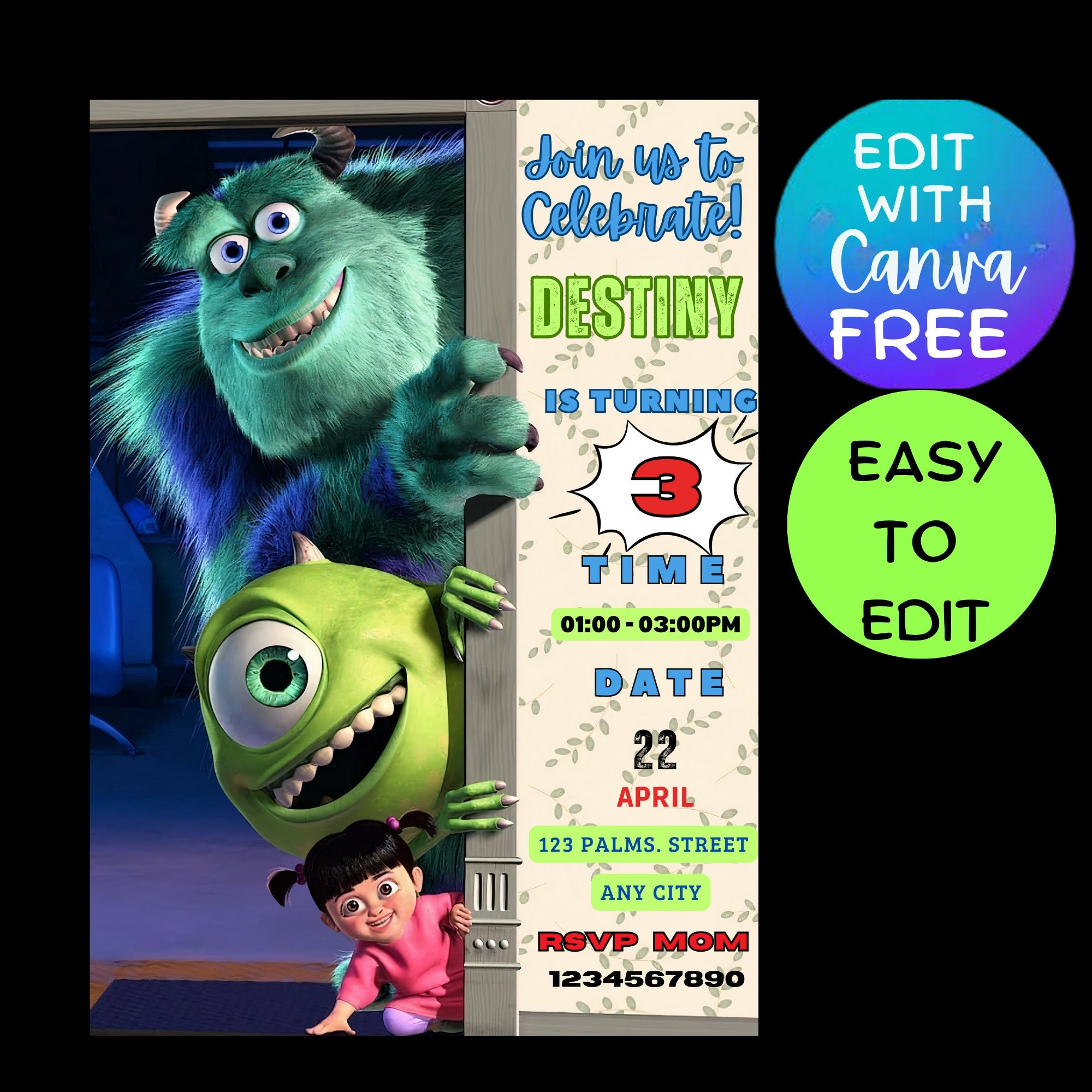 Monster Inc Birthday Invitation Birthday Invite Printable Monsters University Template Editable Monster Inc Evite Print Whatsapp Etsy Monster Inc Birthday Invitation Birthday Invite Printable Monsters University Template Editable Monster Inc Evite Print Whatsapp Etsy