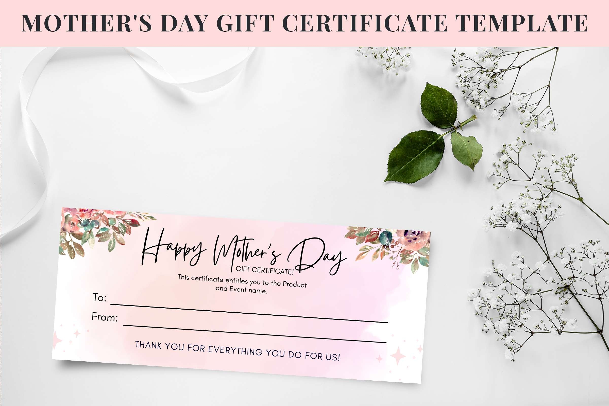 Mother s Day Gift Certificate Template SnapyBiz Mother s Day Gift Certificate Template SnapyBiz