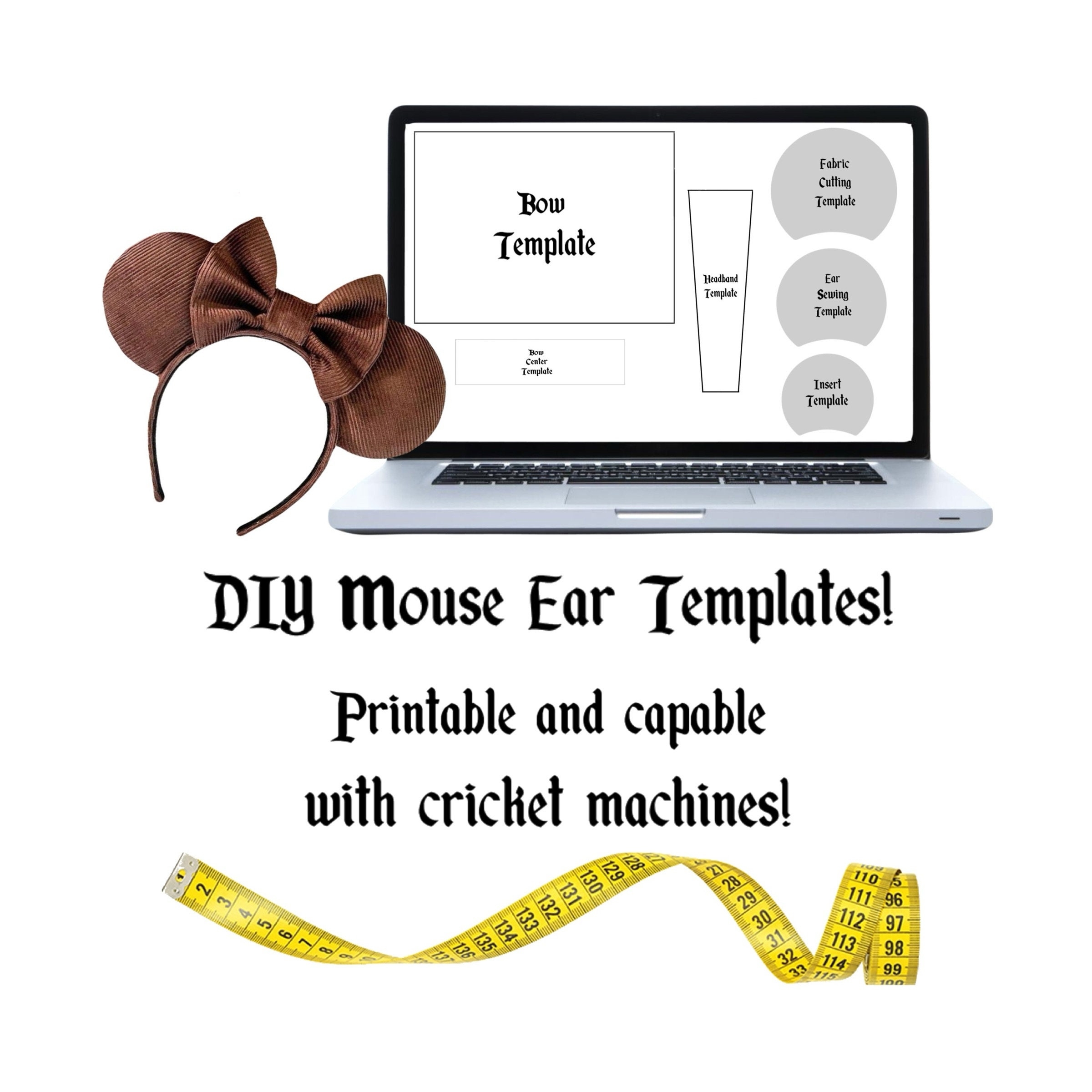 Mouse Ear Template Etsy