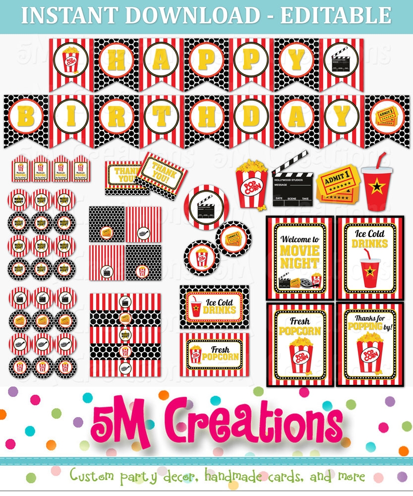 Free Printable Party Decoration Templates Free Printable Party Decoration Templates