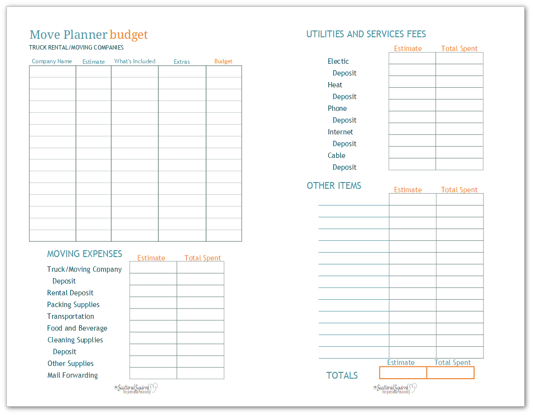 Moving Budget Worksheet Plan Your Move Efficiently Moving Budget Worksheet Plan Your Move Efficiently