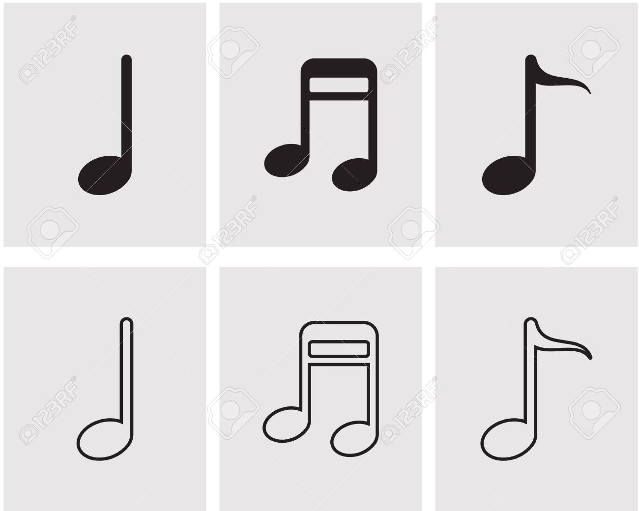 Music Note Symbols Logo And Icons Template Royalty Free SVG Cliparts Vectors And Stock Illustration Image 128961640 