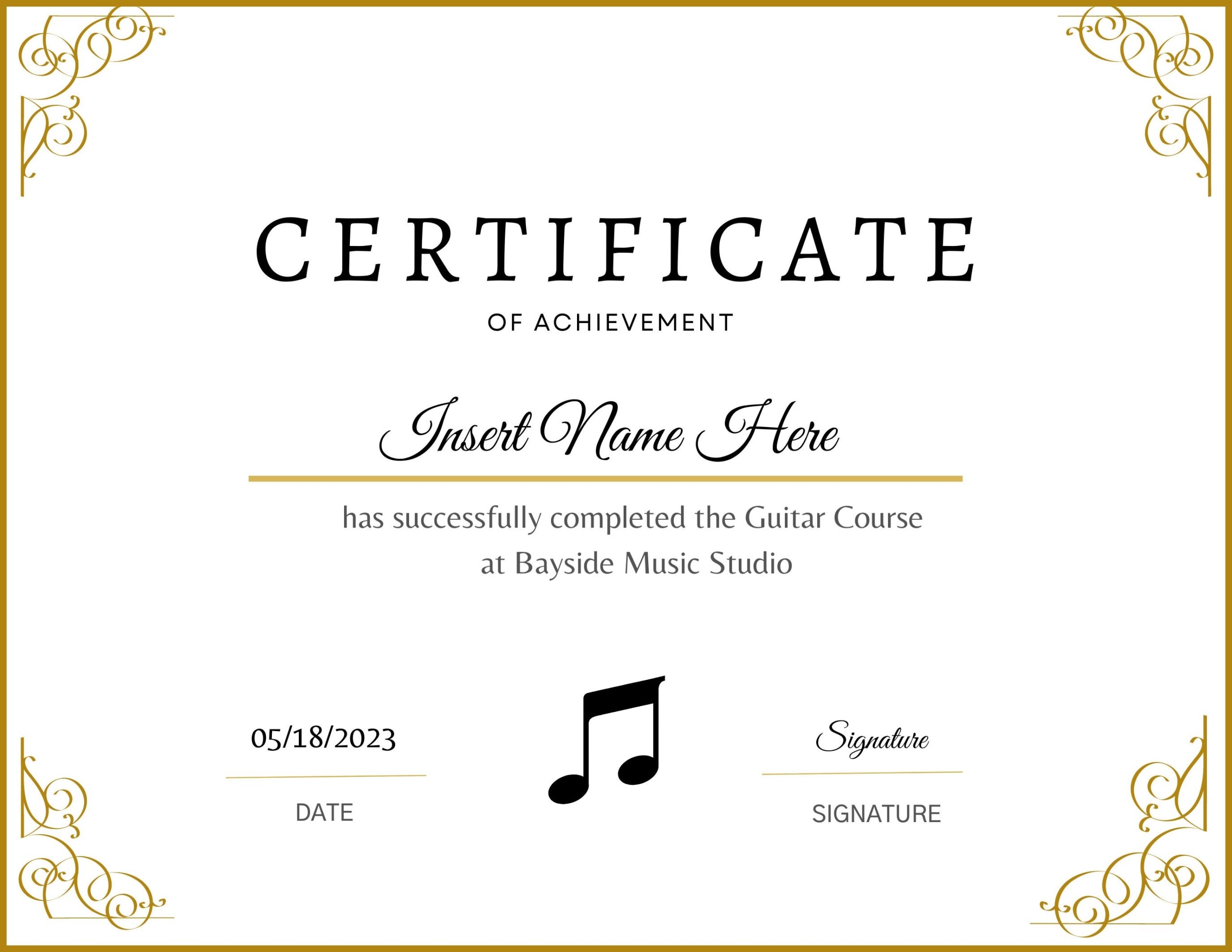 Free Printable Music Award Templates