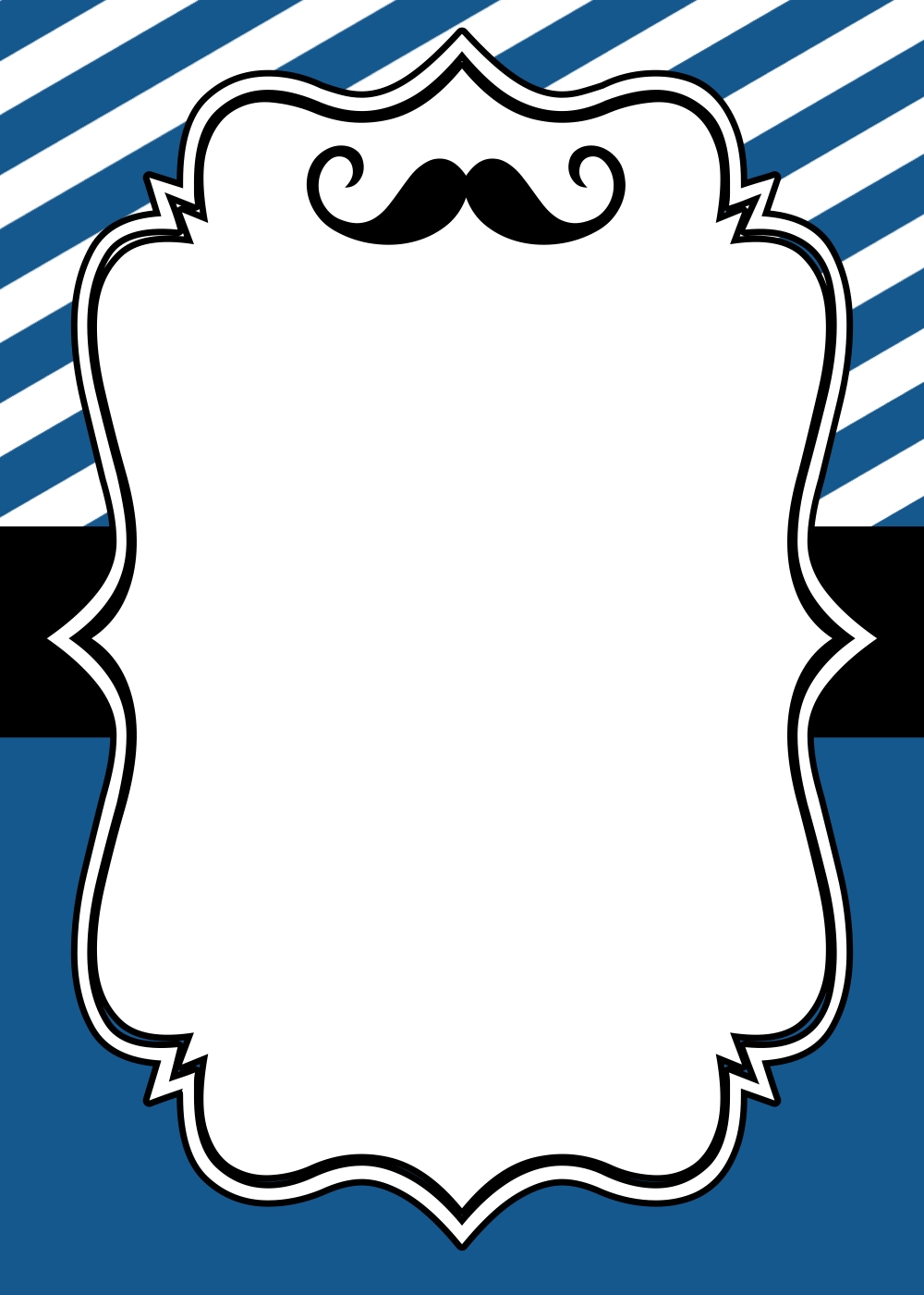 Free Printable Mustache Invitation Template