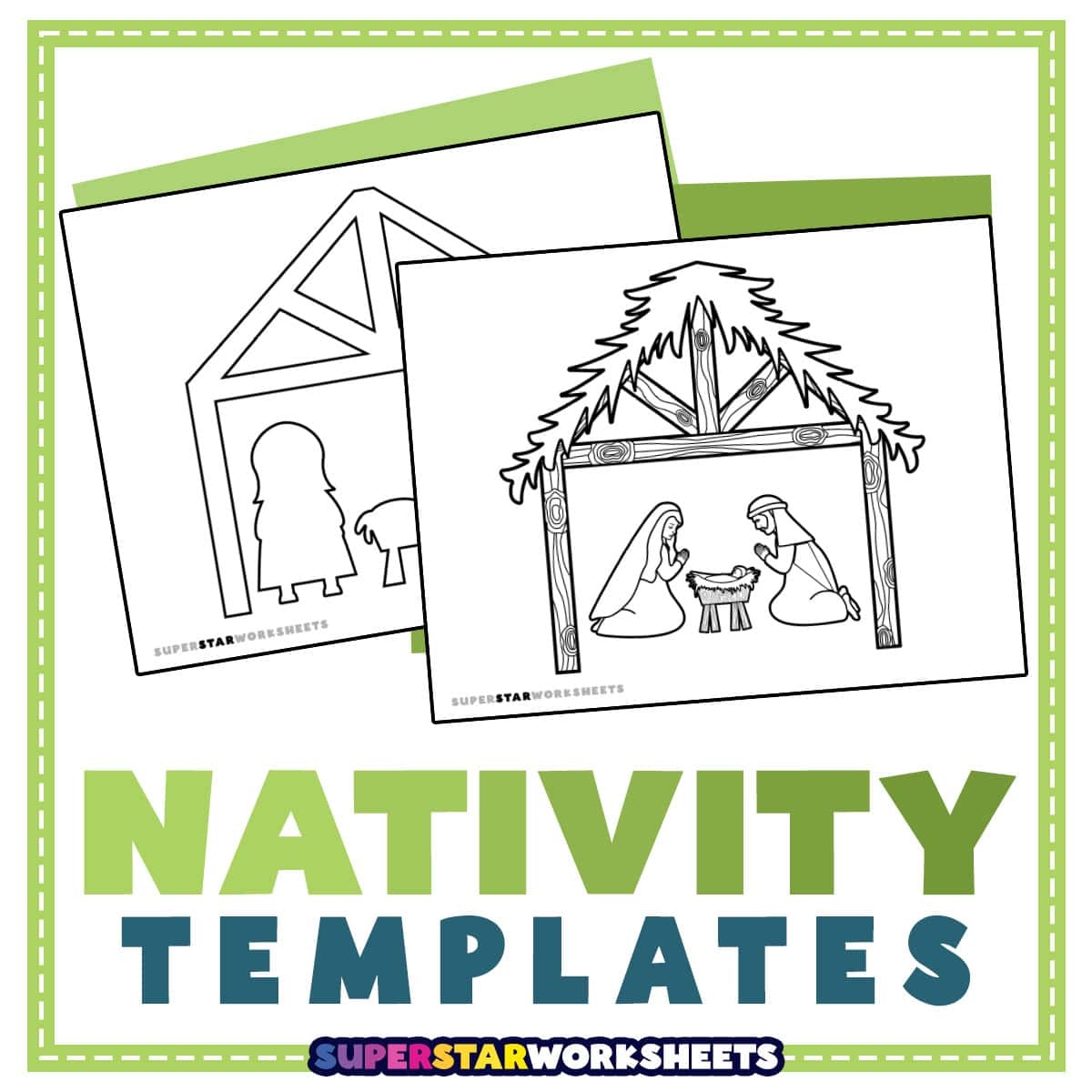 Free Printable Nativity Scene Template