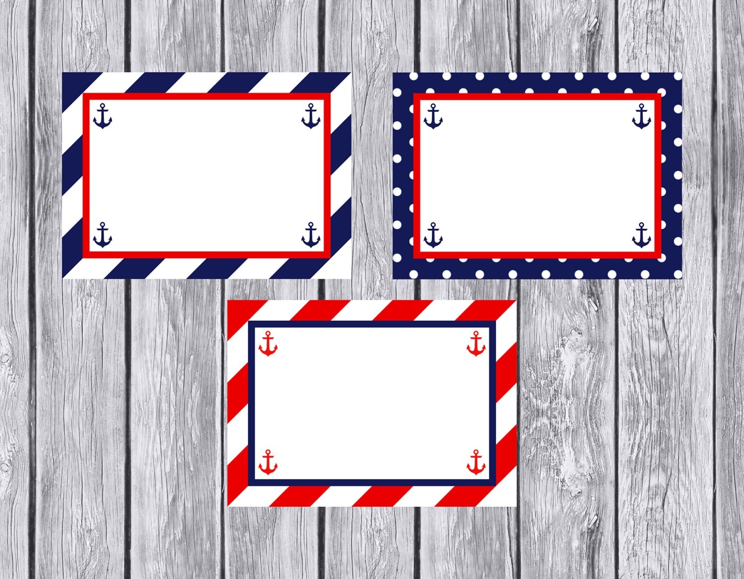 Nautical Blank Food Labels Tent Style Food Labels Fill In Yourself Food Labels Printable Nautical Food Labels Nautical Party Decor 001 Etsy