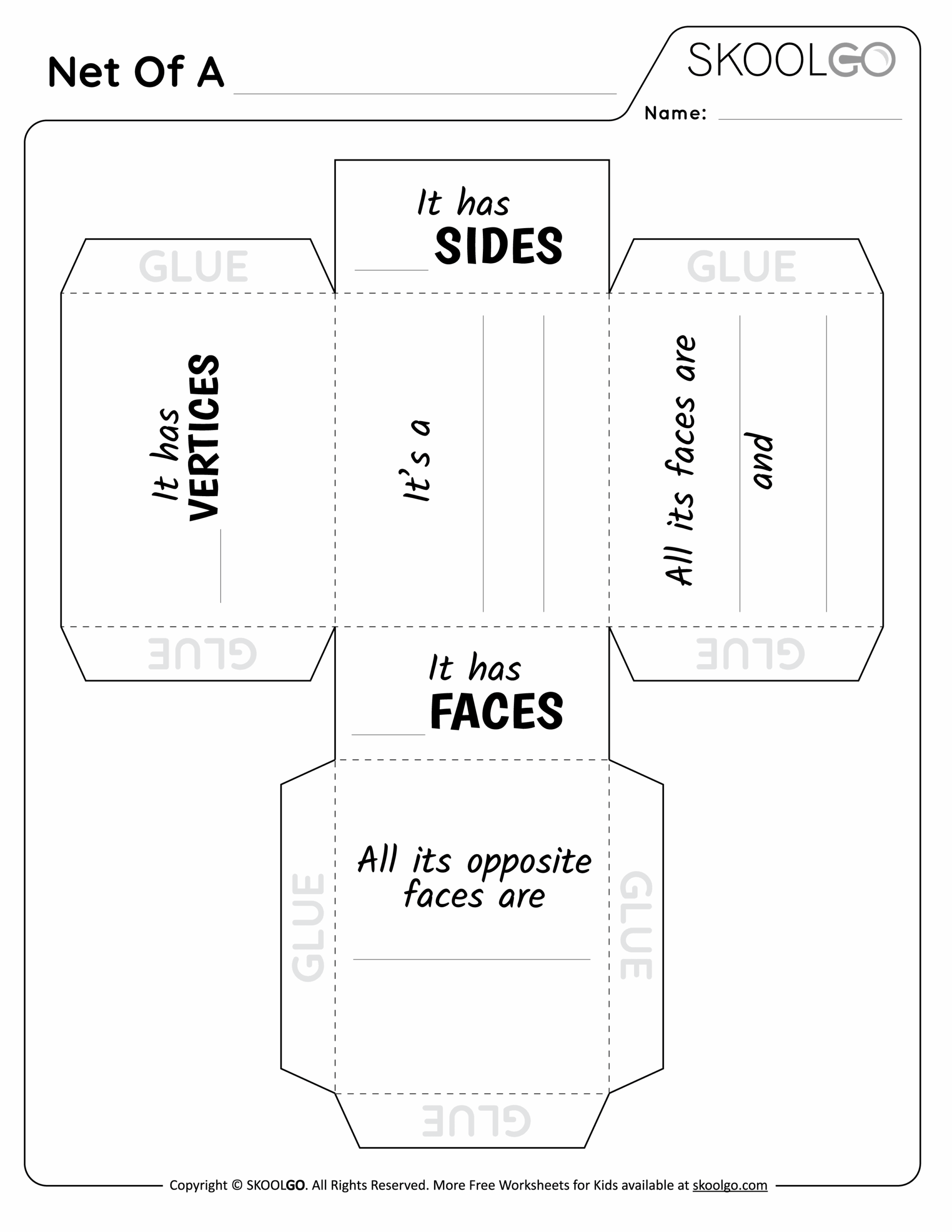 Net Of A Rectangular Prism Free Worksheet SKOOLGO Net Of A Rectangular Prism Free Worksheet SKOOLGO