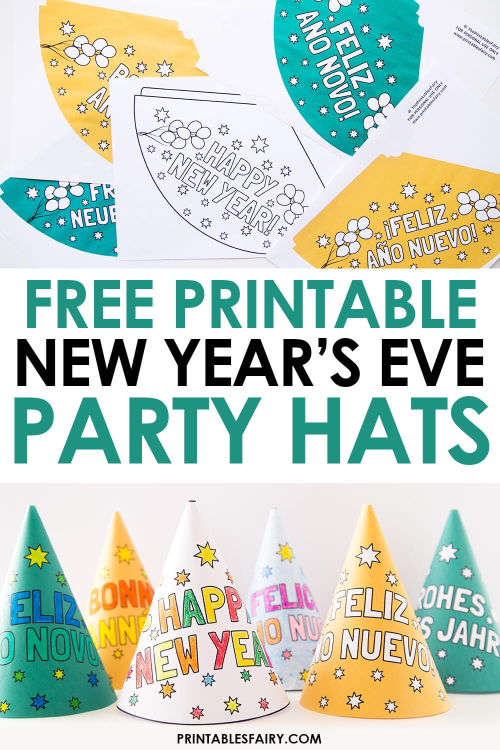 Free Printable New Year Hat Template