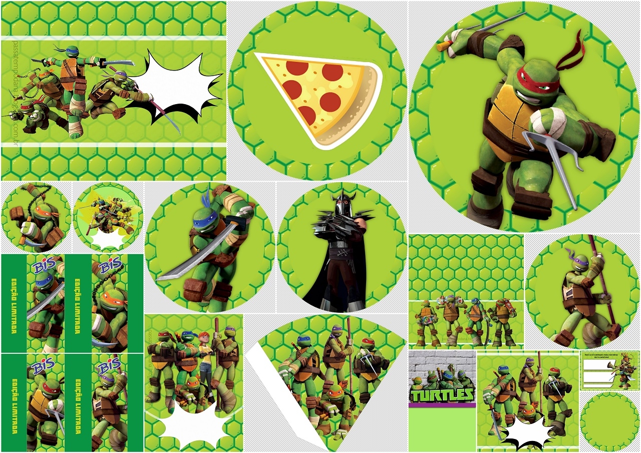 Ninja Turtles Free Printable Party Kit Oh My Fiesta In English