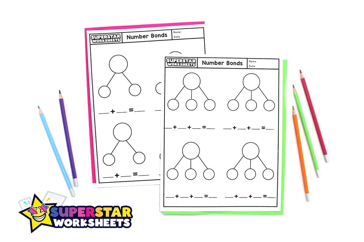 Number Bond Template Superstar Worksheets
