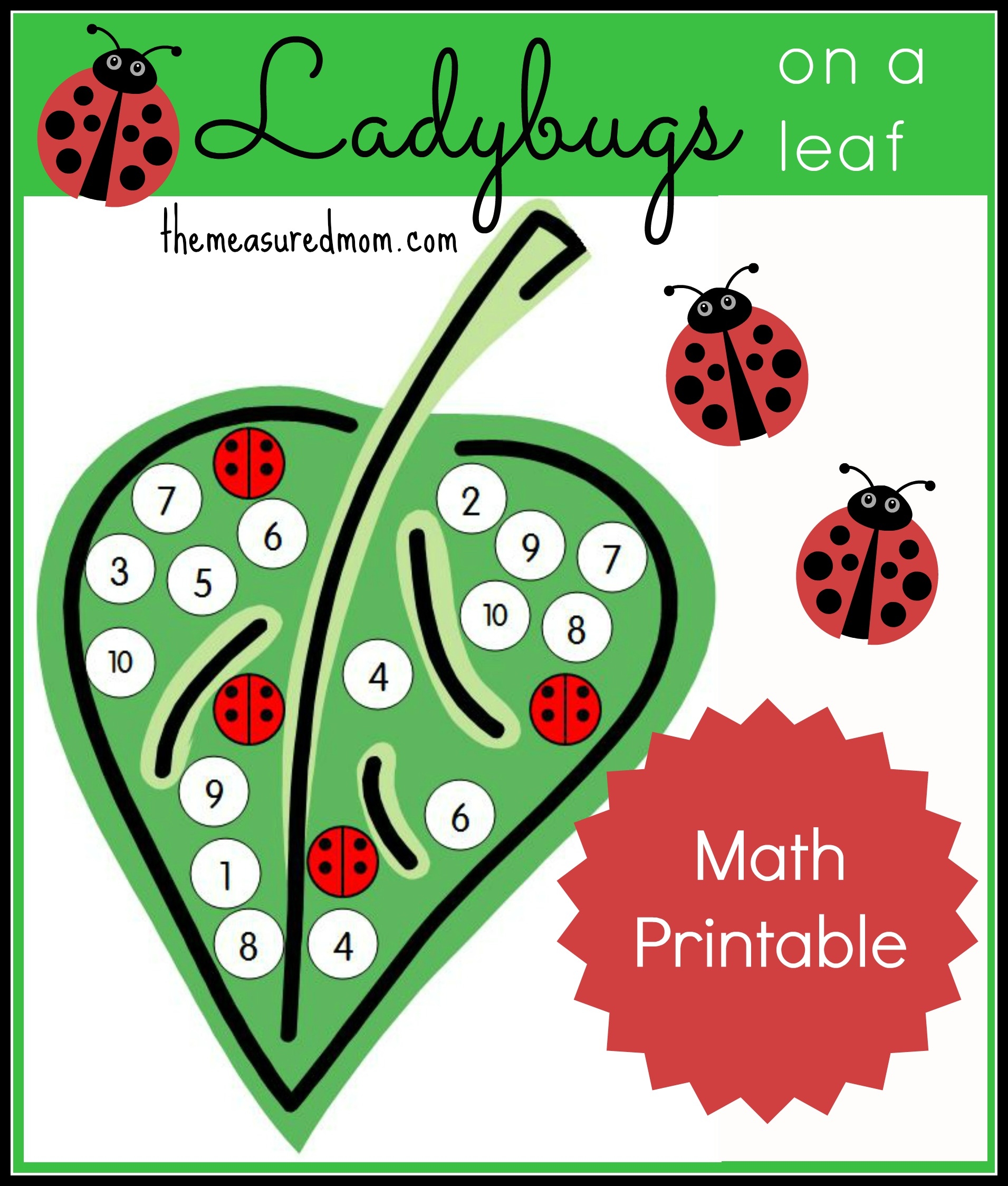 Free Printable Ladybug Numbers Template Free Printable Ladybug Numbers Template