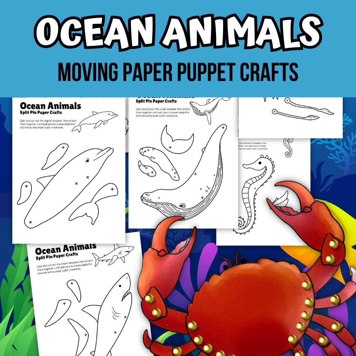 Free Printable Ocean Paper Puppets Template