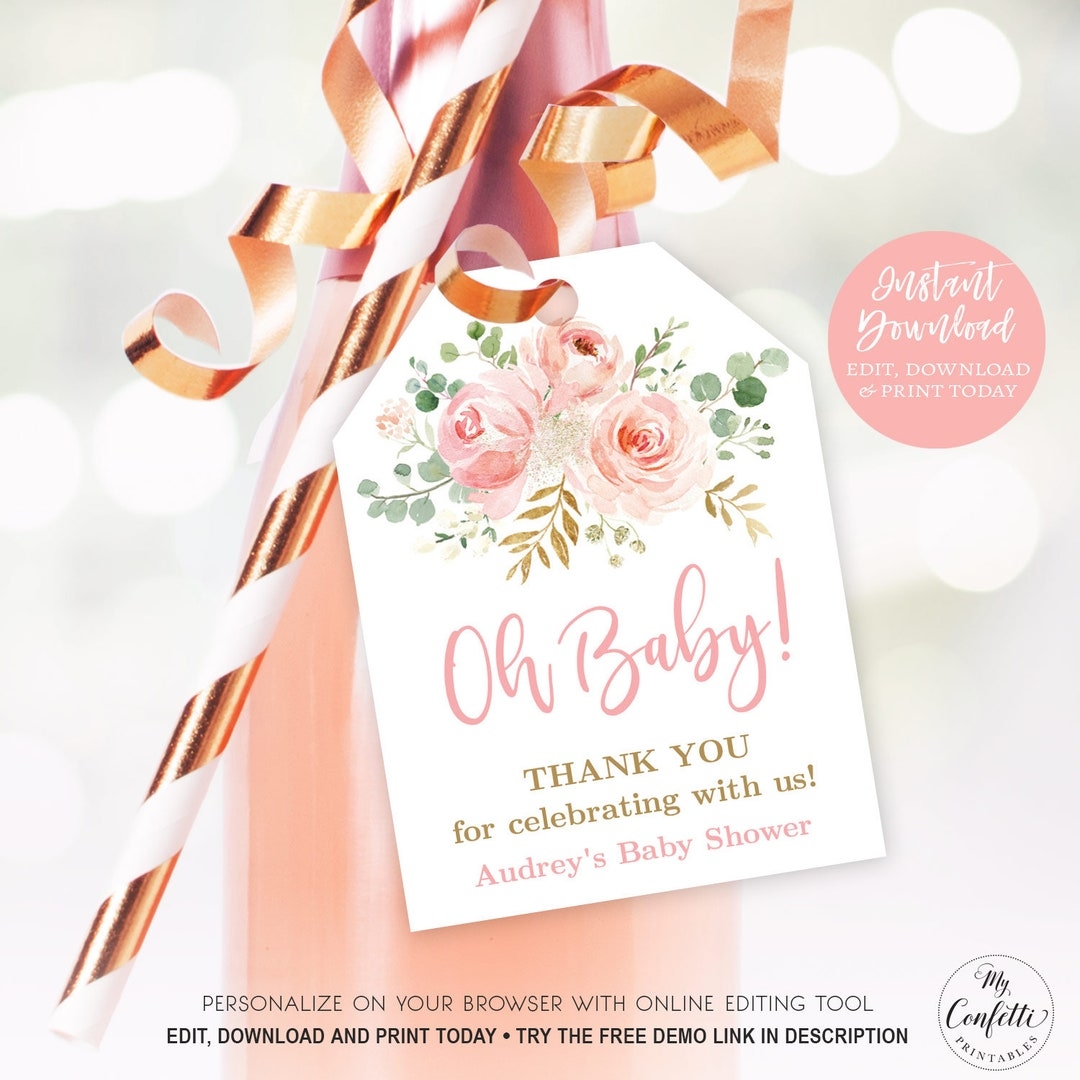 Oh Baby Favor Tags Printable Baby Shower Favor Tag Template Wine Or Champagne Gift Tag Girl Blush Pink Floral MCP820 CJB Etsy Canada Oh Baby Favor Tags Printable Baby Shower Favor Tag Template Wine Or Champagne Gift Tag Girl Blush Pink Floral MCP820 CJB Etsy Canada