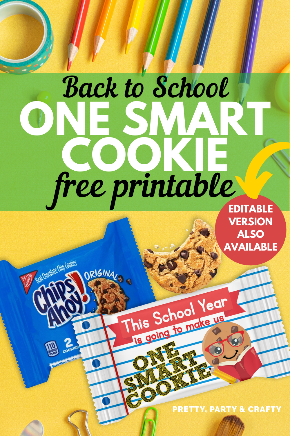 Free Printable One Smart Cookie Template