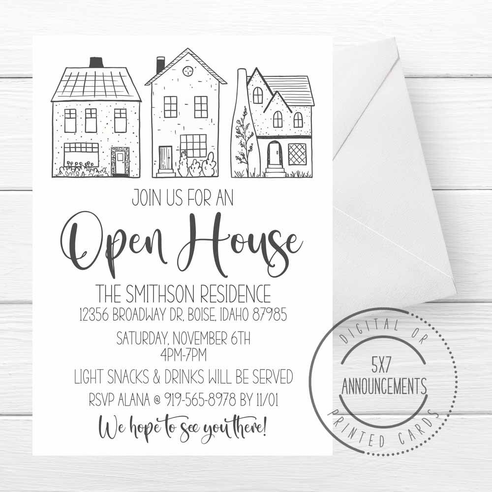 Free Printable Open House Invitation Template