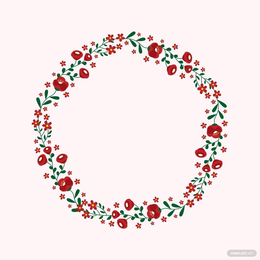 Oval Floral Frame Vector In Illustrator SVG JPG EPS PNG Download Template
