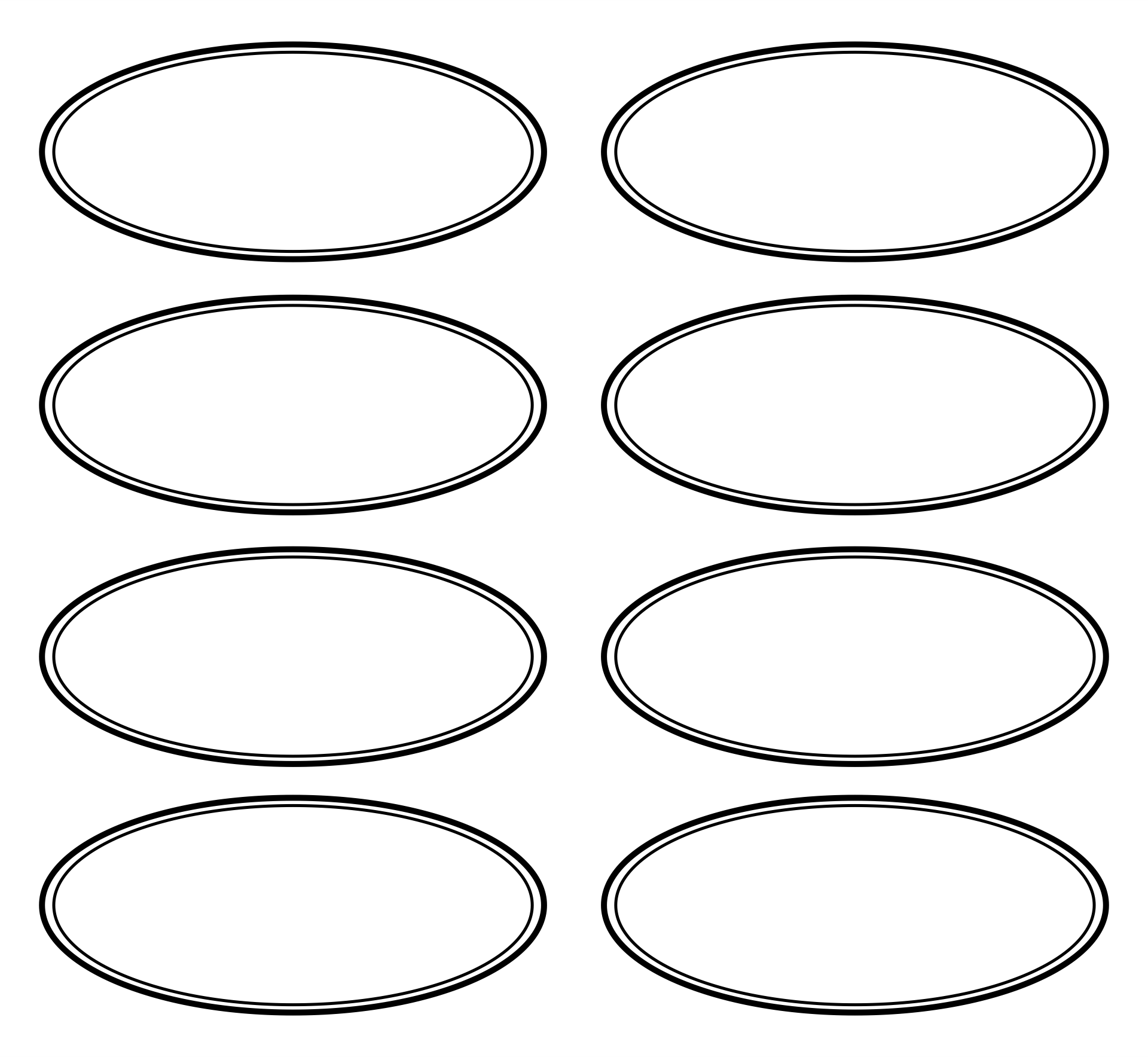 Free Printable Oval Templates 1