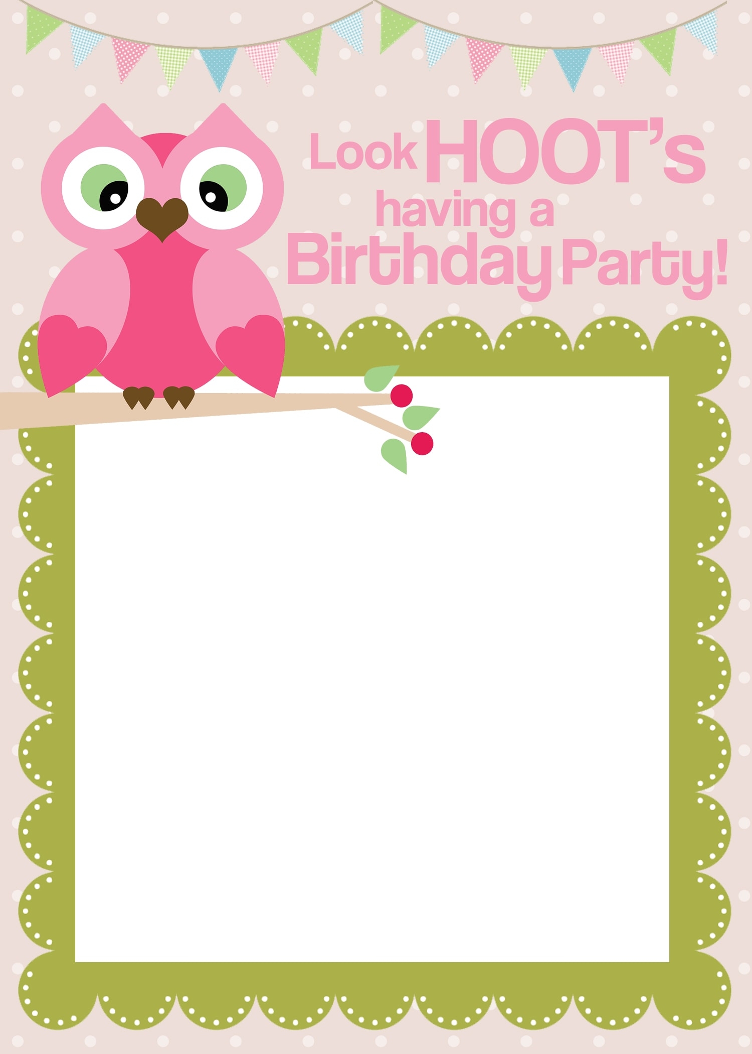 Free Printable Owl Invitations Templates