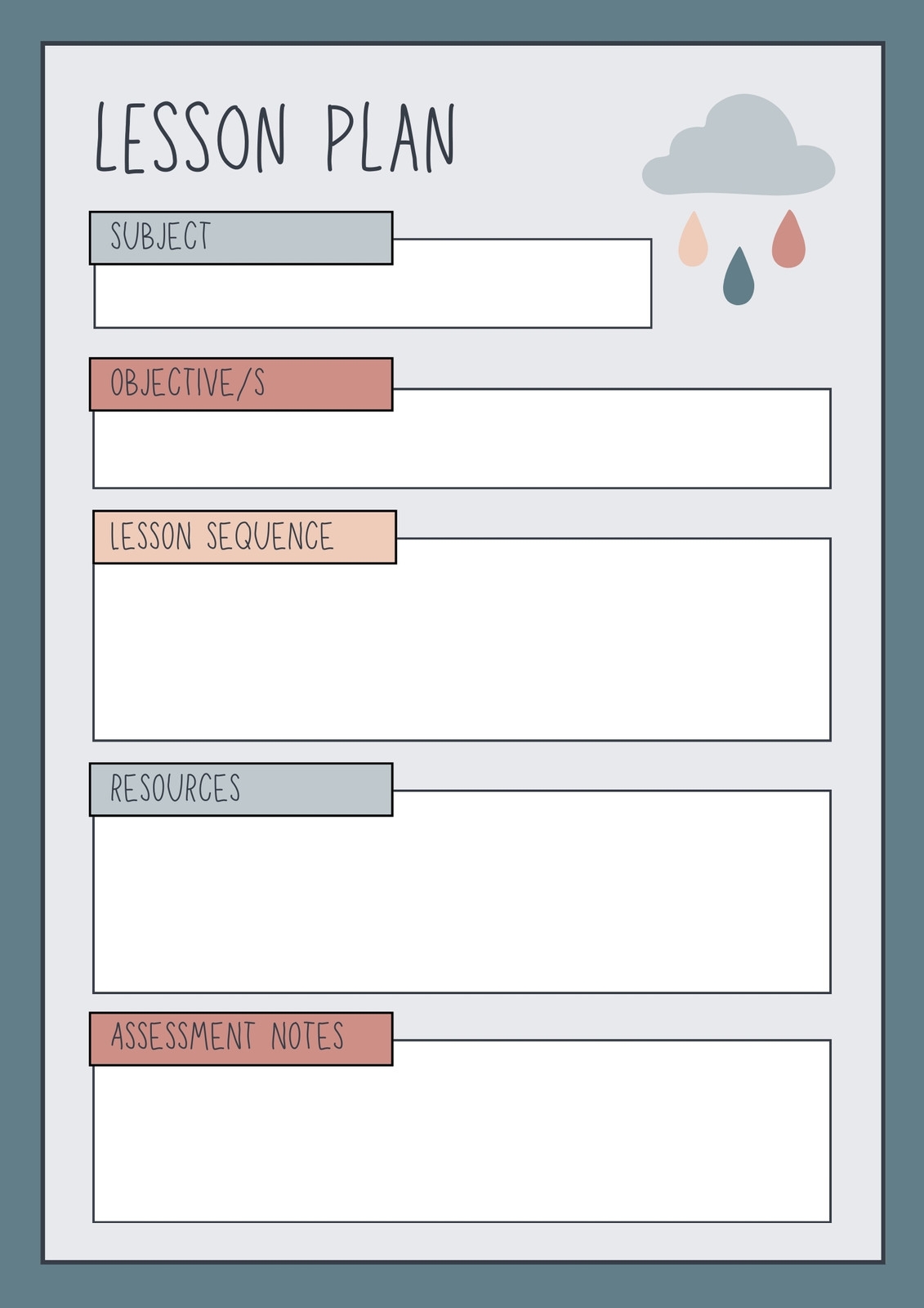 Page 17 Free And Customizable Art Lesson Plan Templates Canva