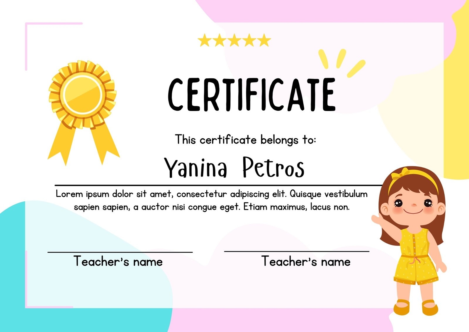 Page 2 Free Custom Printable School Certificate Templates Canva