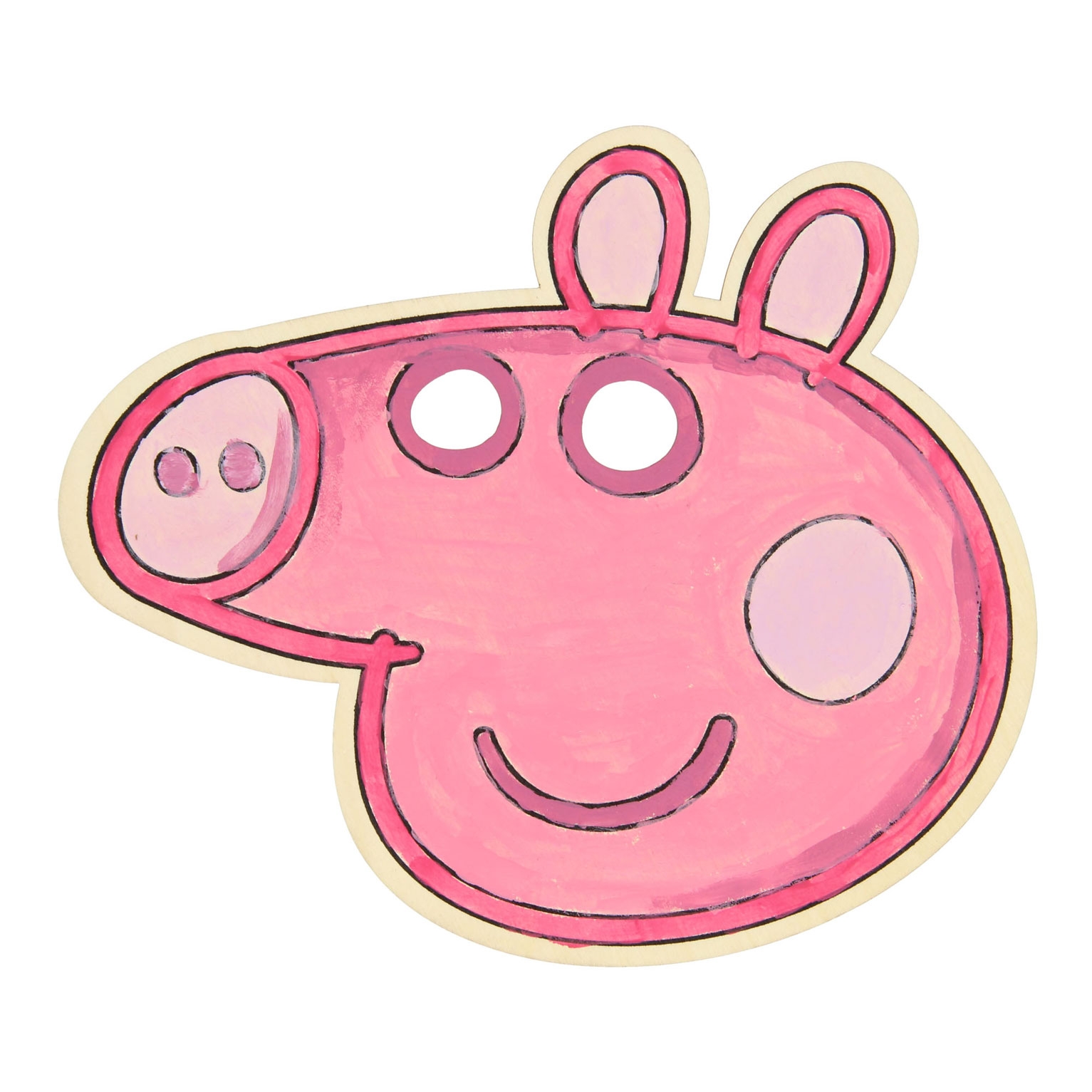 Paint Your Own Wooden Peppa Pig Mask Thimble Toys