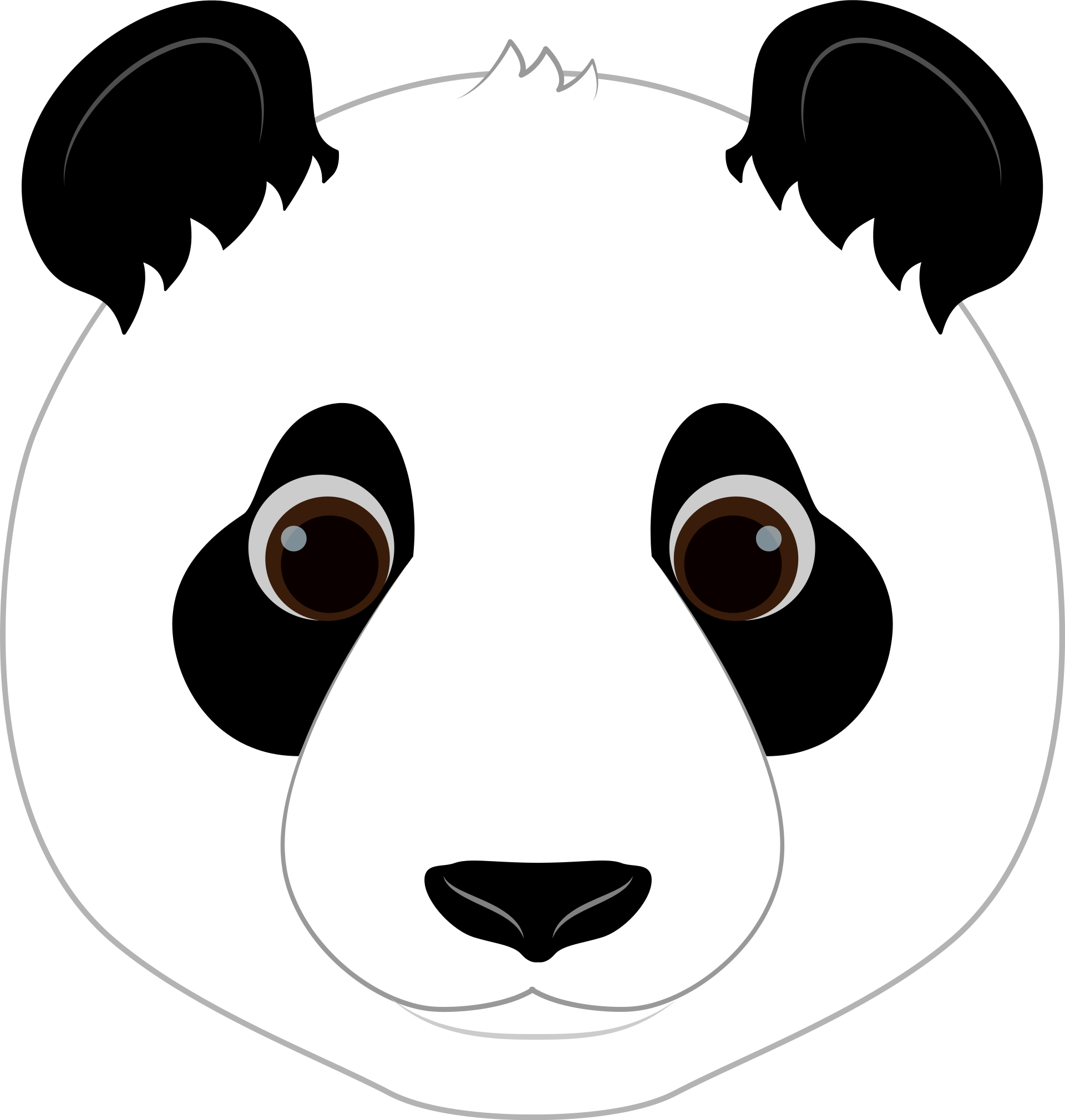 Panda Face Free Vector Clipart Images On Creazilla