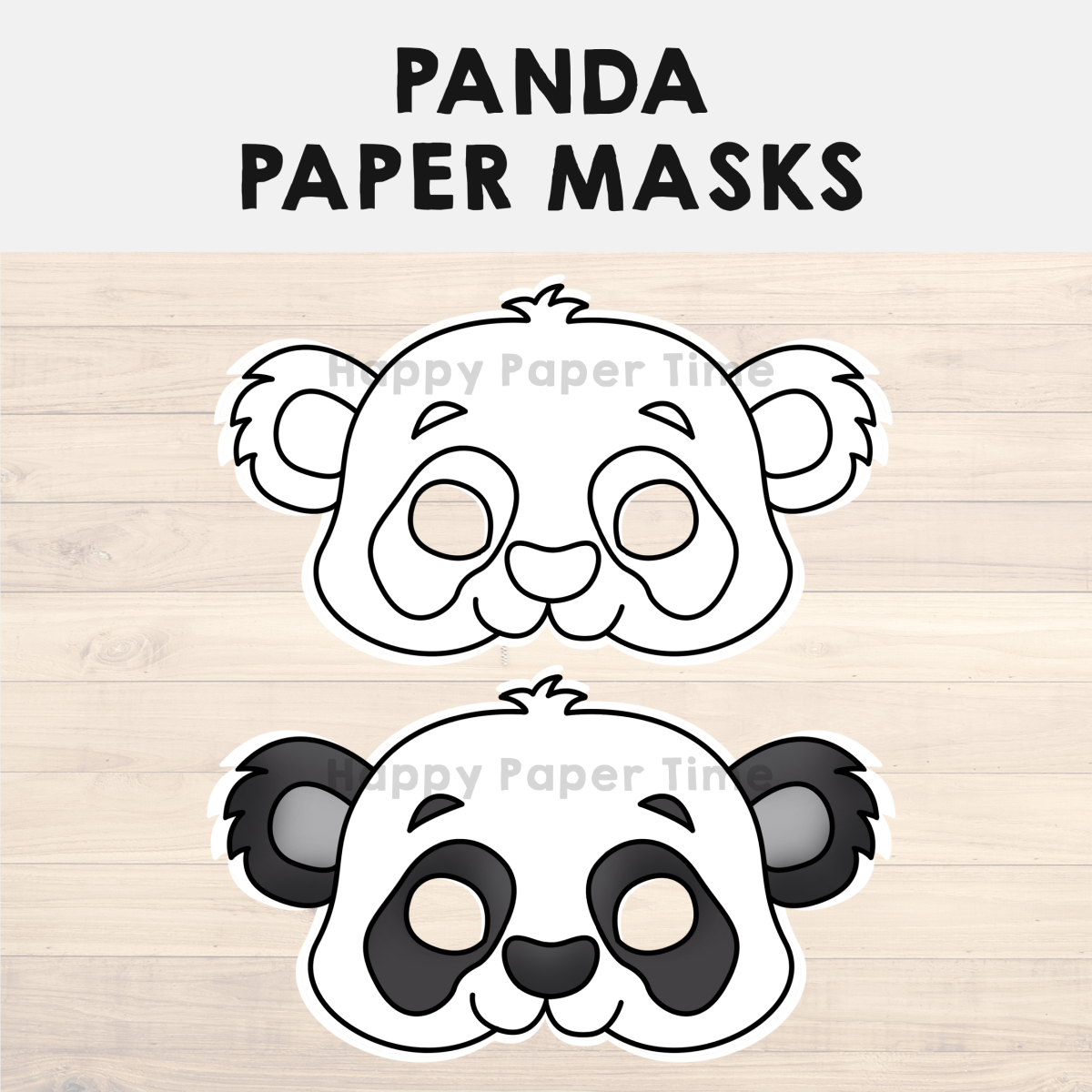 Panda Paper Masks Printable Asian Animal Coloring Craft Activity Jungle Made By Teachers
