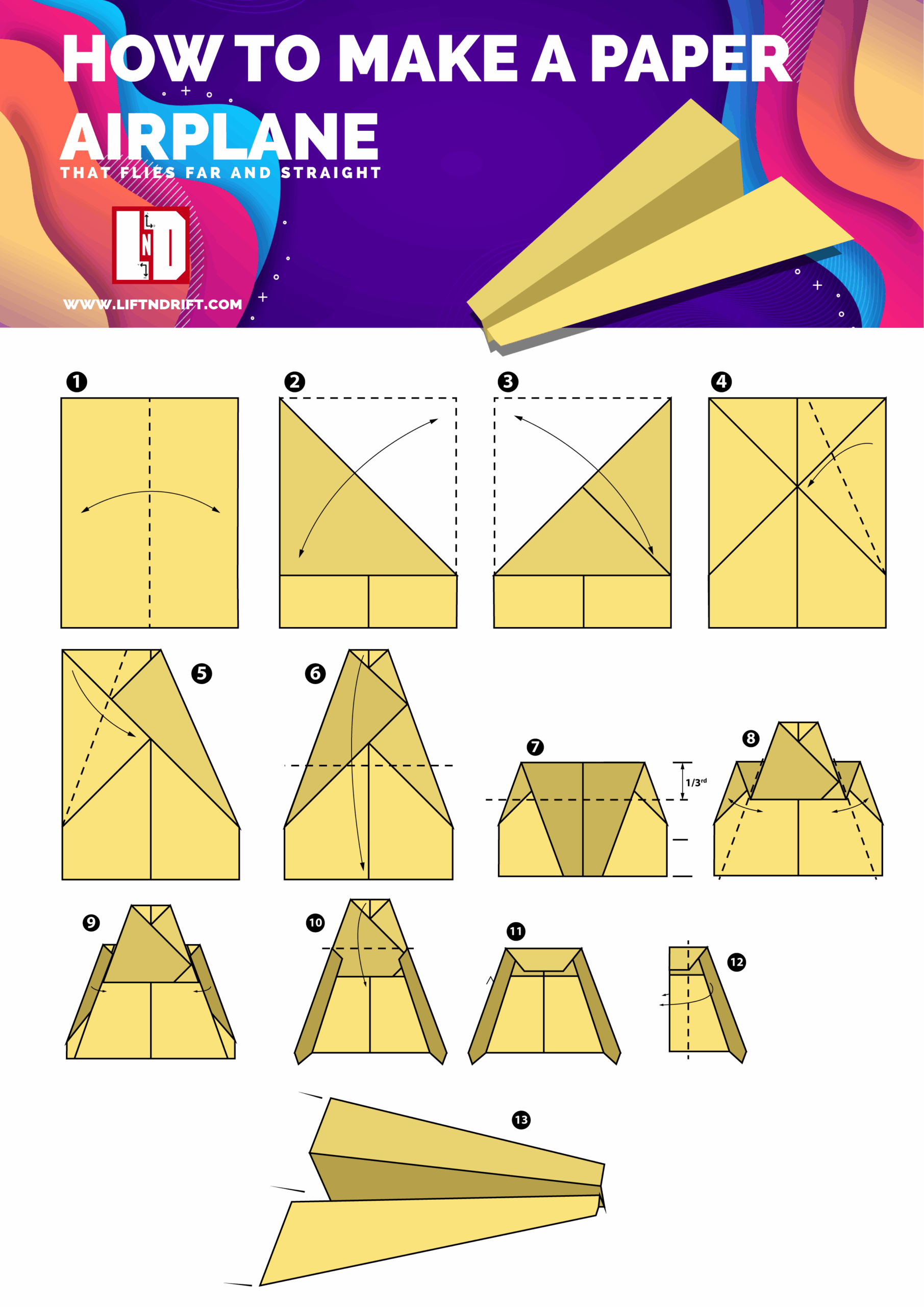 Free Printable Paper Airplane Template
